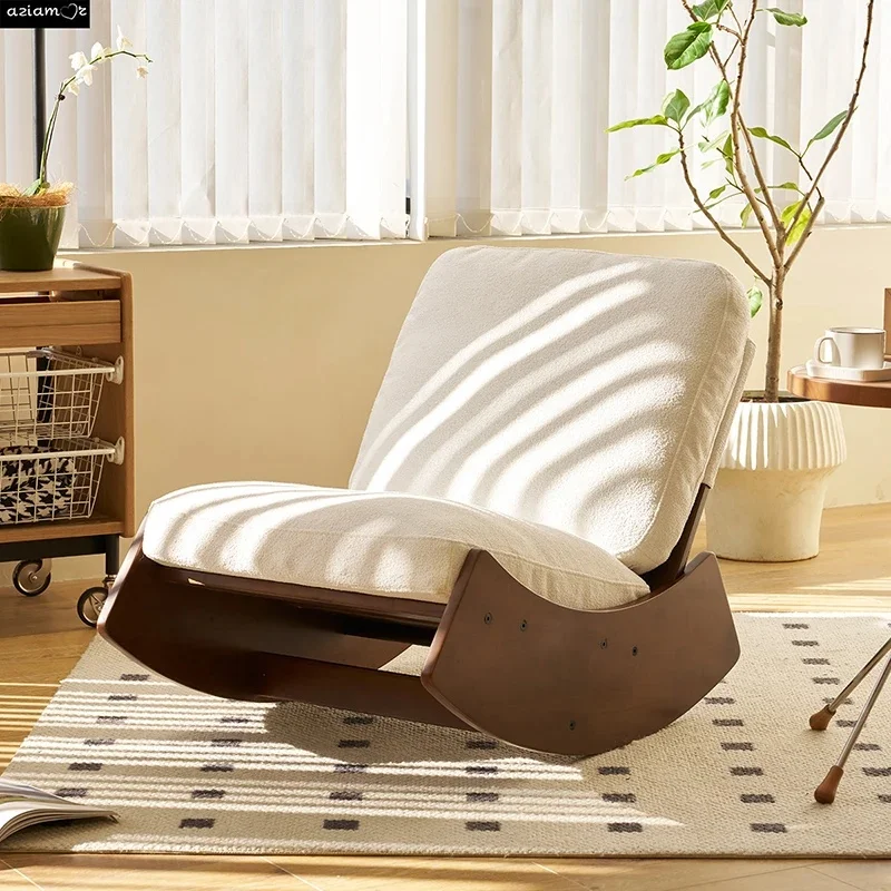High-Quality Upholstery Glider Rocking Chair, Solid Wood Frame, Versatile Accent Chair for Various Settings
