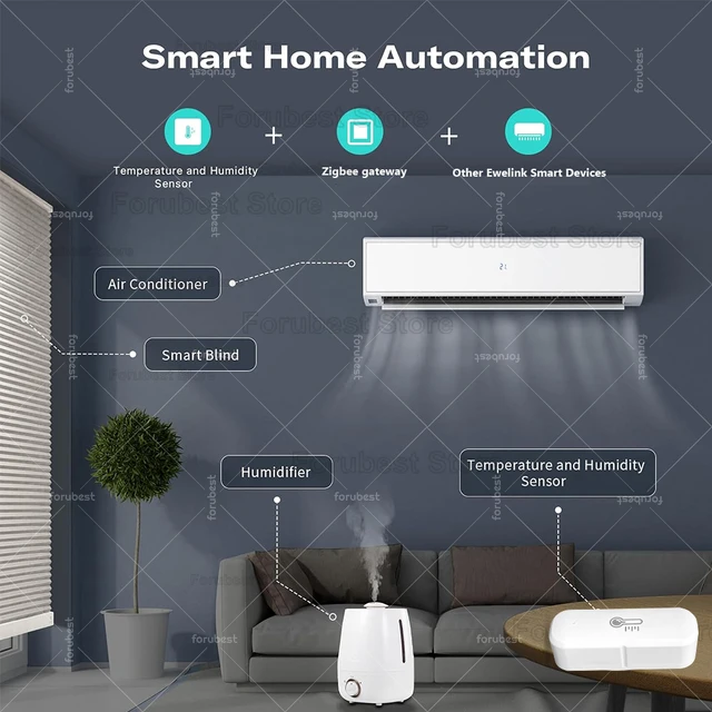 Zigbee Temperature And Humidity Sensor App Remote Monitor Smart Home Thermometer Detector For EWeLink ZigBee Bridge Alexa Alice 2