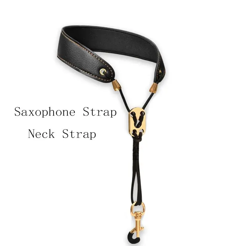 Miwayer Sax Neck Strap Professional Saxophone Harness Leather Padded Soft Neck Sling For Baritone Alto Tenor Soprano Baritone