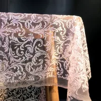 Pink Glitter Sequin Gauze Material High-Quality Patterned Gold Stamping Fabric For Evening Dress performance Fabric Diy Sewing 3