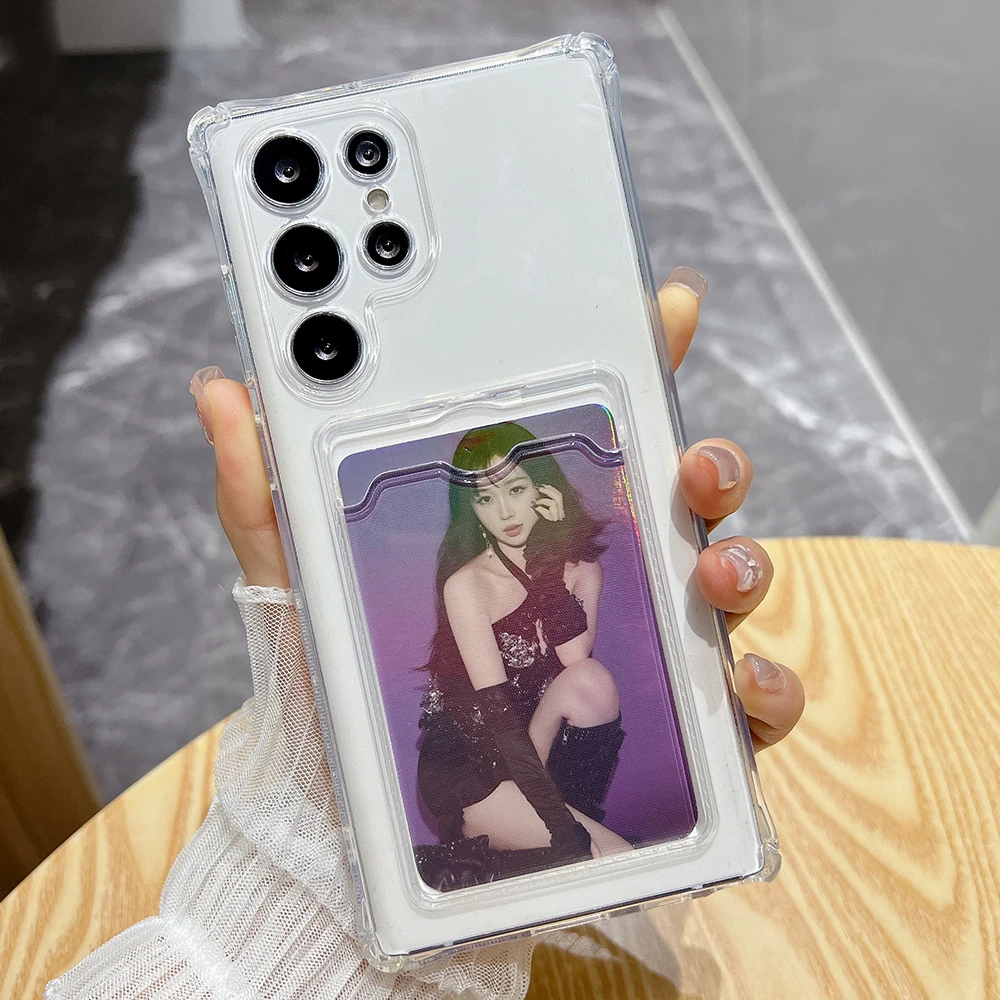 Soft Transparent Card Holder Phone Case with Enhanced Protection and Sleek Design