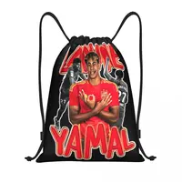 Custom Name Waterproof Outdoor Beach Swimming Sports Drawstring Backpack Lamine Yamal 2024 Organizer Gym Storage Bag 1