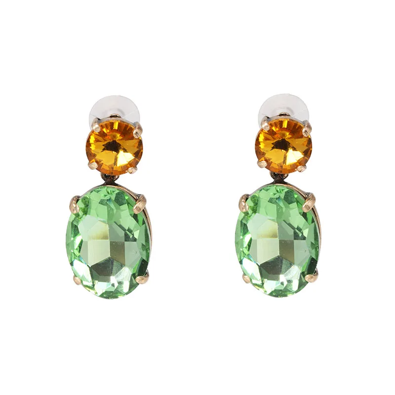 Starburst Pendant Crystal Long Drop Earrings Gem Jewelry dangle earrings drop earrings pendant earrings long earrings crystal earrings