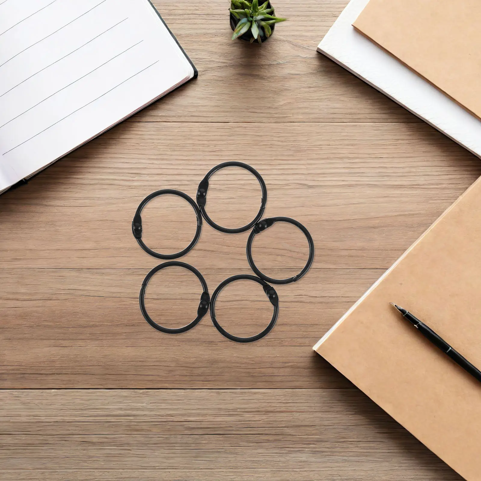 50개입 헤비 듀티 금속 북링 25mm 이지 오픈 클로즈 바인더 링 클립 (루즈리프..