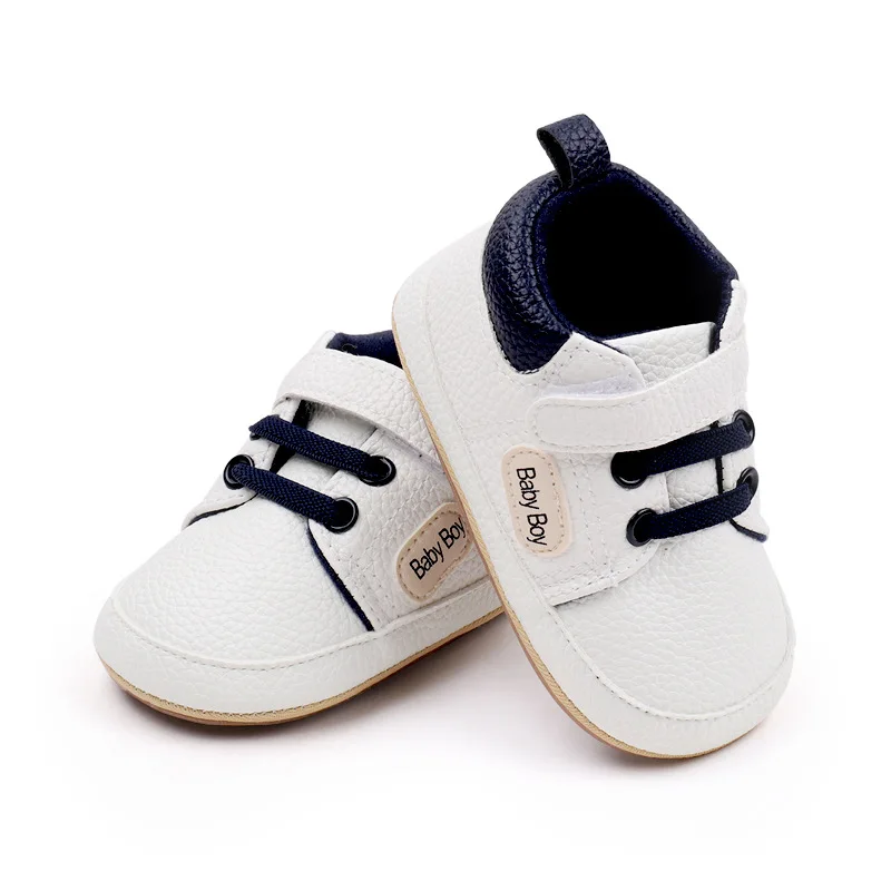 Toddler Boy PU Sneakers Casual Letter Print Cute Baby Flats Breathable Infant Walking Shoes Newborn Boy Shoes