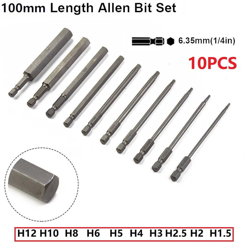 

Hex Shank Screwdriver Bits Easy To Use Practical Access Components Hex Shank Magnetic Tip Metric Parts Hex Head