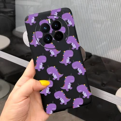 Cute Cartoon Soft Silicone Phone Case with Matte Finish and Bumper Protection for Huawei Mate 50 (Black 1604)