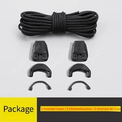 Premium No-Tie Round Shoelaces for Adults and Kids - Black & White Running Sneakers Accessories (Black)