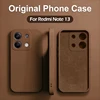 حافظة Redmi Note 13 Pro 4G مربعة من السيليكون السائل غطاء من البولي يوريثان الحراري الناعم لهاتف Xiaomi Redmi Note 13 Note 13 Pro Plus Note 13 Pro 4G
