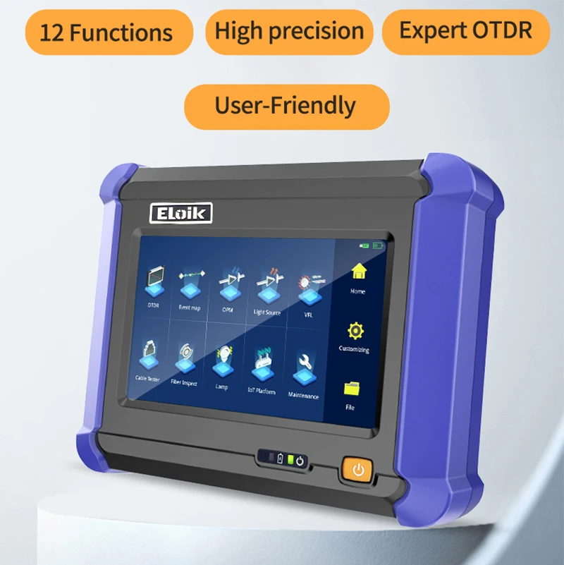 

MINI OTDR 1550nm 22dB Optical Reflectometer Touch Screen VFL OLS OPM Event Map Ethernet Cable Active Fiber Tester Free shipping