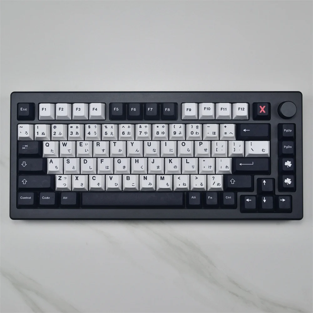 

129key GMK минималистичные черно-белые японские колпачки для клавиш с сублимационной печатью PBT Набор колпачков для механической клавиатуры