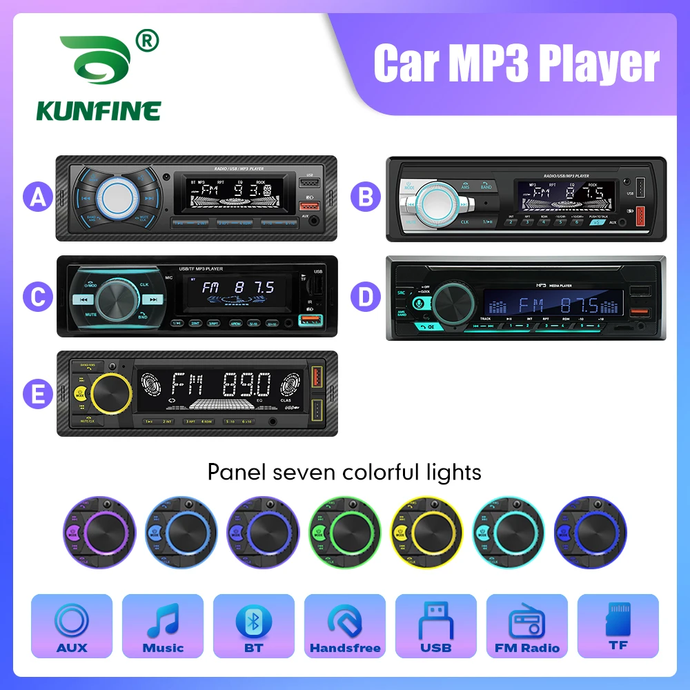 1 Din Autoradio Lettore Mp3 Sintonizzatore Fm Stereo Usb Car Audio Stereo Sd Tf Usb Multimedia Autoradio Player Telecomando Bluetooth