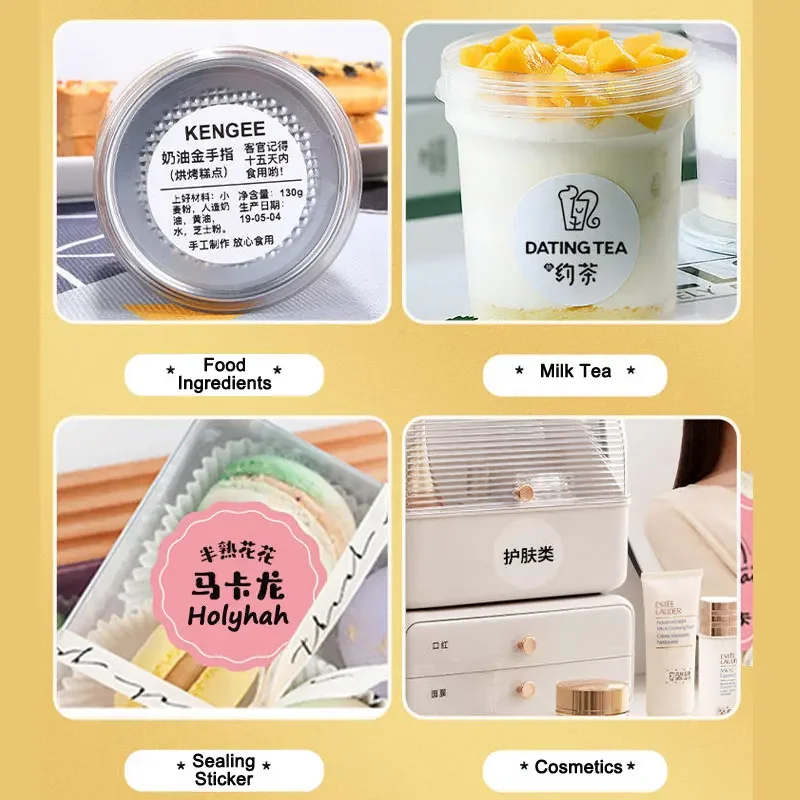 Niimbot Round Label for B1/B21/B3S Label Maker Sticker Self-adhesive Waterproof NIIMBOT Thermal Printer White Color Labels