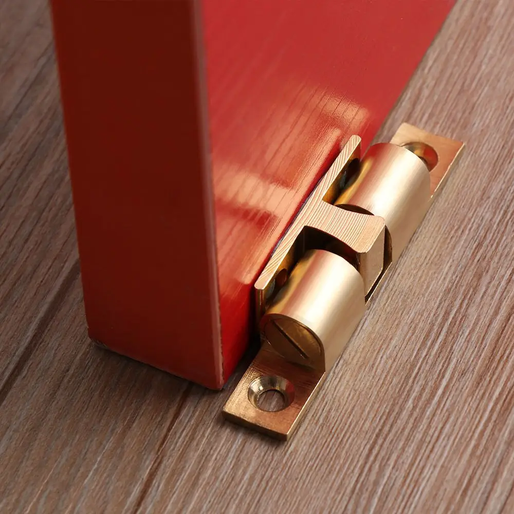 42/50/60/70mm Brass Inner Door Buckle Wardrobe Cabinet Door Bead Lock Switch Closer Catch Touch Push Damper er With Screws
