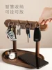 Nordic door porch solid wood key storage box living room desktop shelving jewelry hooks creative decoration 1