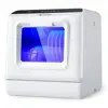 Portable Mini Dishwasher 5L Water Tank 6 Washing Programs Air Drying Countertop Compact Dishwasher Apartments RVs Boats Camping 1