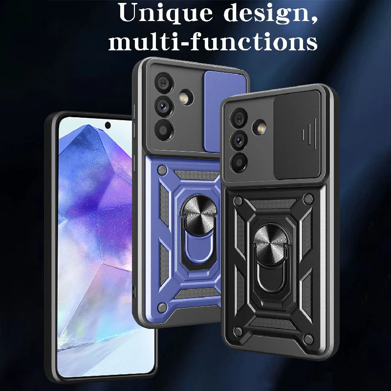 Magnetic Slide Camera Protector Case For Samsung Galaxy A55 A54 A16 A35 A25 A15 5G A56 A36 A26 A34 A24 A14 A53 A33 A23 A52 Cover