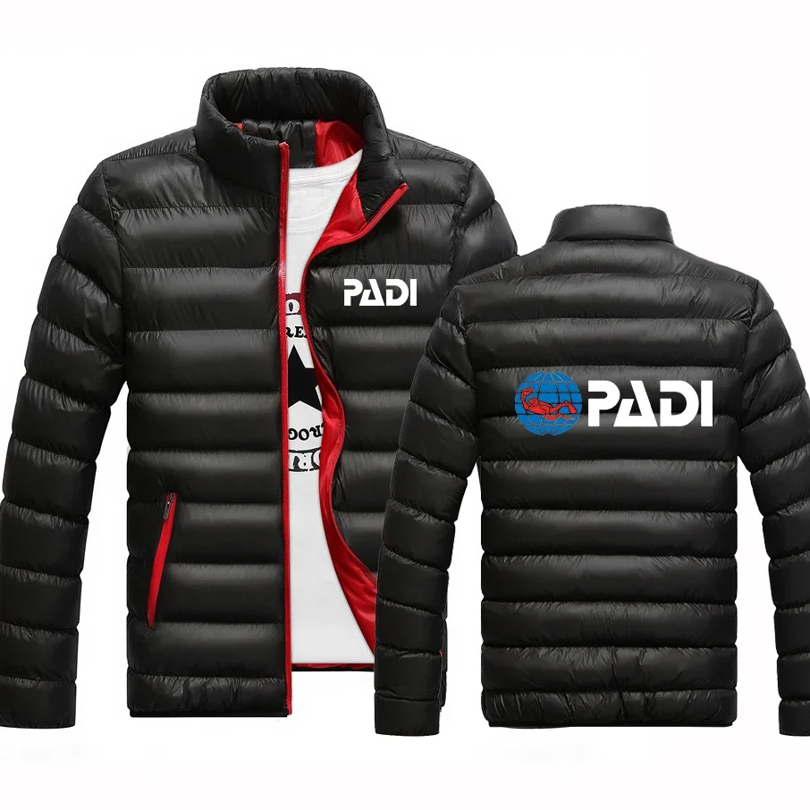 

2024 New Men's Scuba Driver Padi Printing Fashion Casual Long Sleeve Comfortable Windbreaker Thicken Winter Zipper Jackets Coat