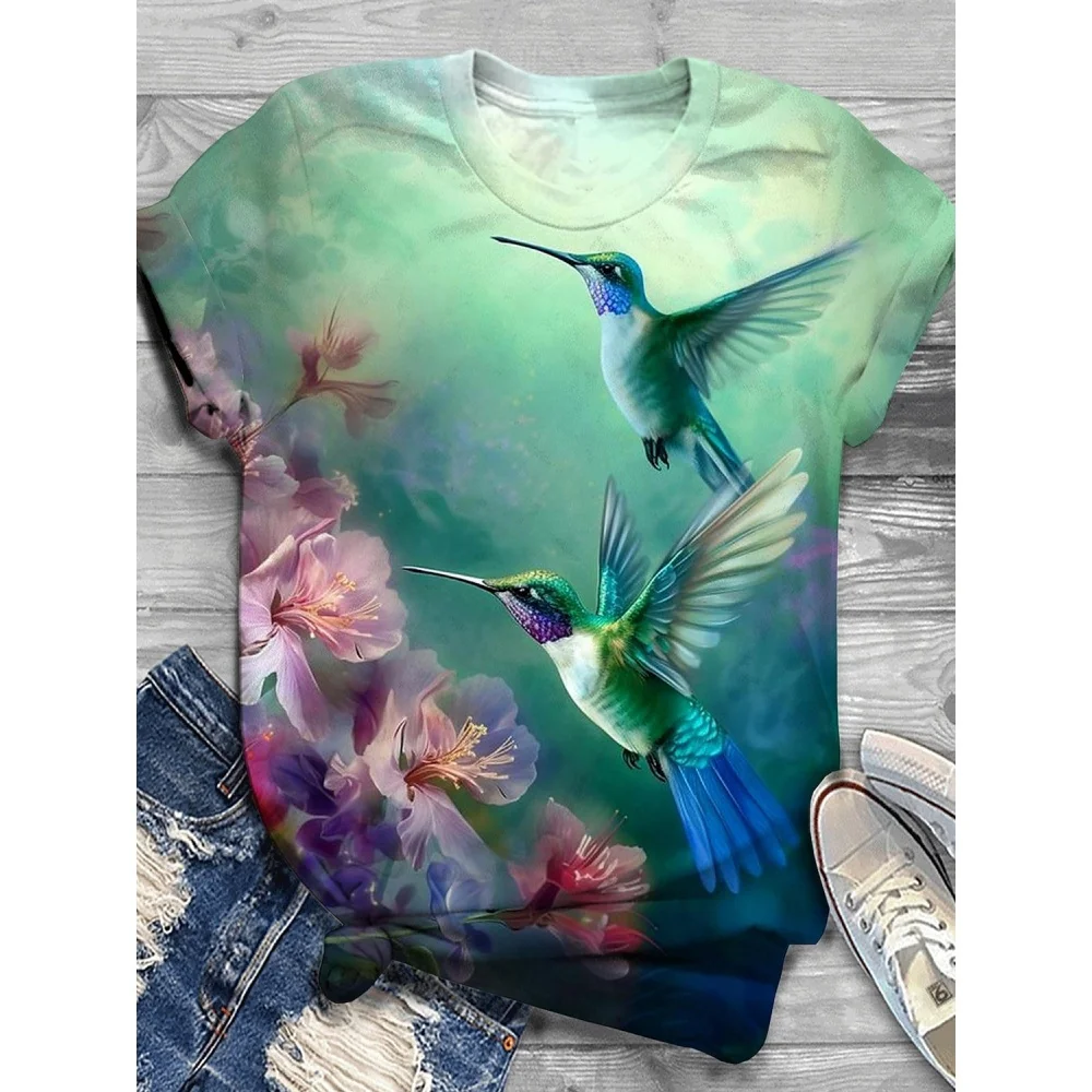 

Women's T-Shirts Cartoon Characters 3d Print Rose T-Shirt Harajuku Casual Short Sleeve Top Tee O Neck Oversized Female Clothing