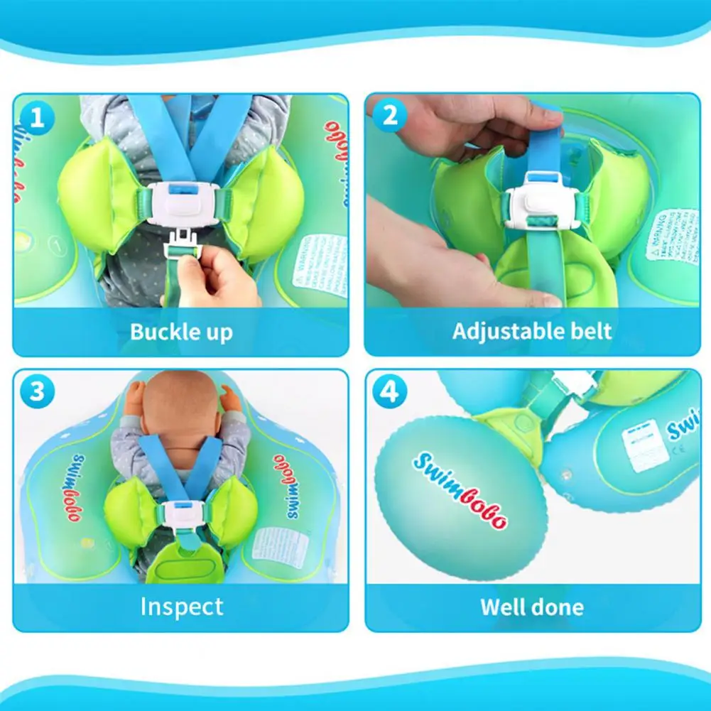 1 Set Bathing Ring  Fun Good Seaming Sealed Kids Swim Circle  Protective Swim Ring