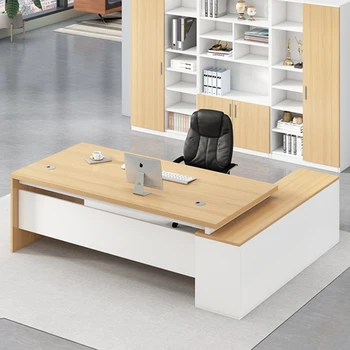 Scrivania da ufficio professionale in legno Vintage semplice irregolare soggiorno scrivania da ufficio moderna Escritorio Oficina mobili alla moda