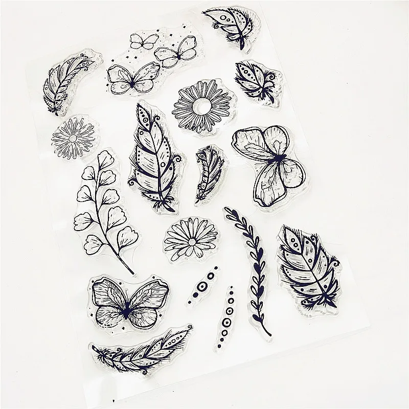 Cartoon Plant Transparent Silicone Stamps 11*16 for DIY Scrapbooking
