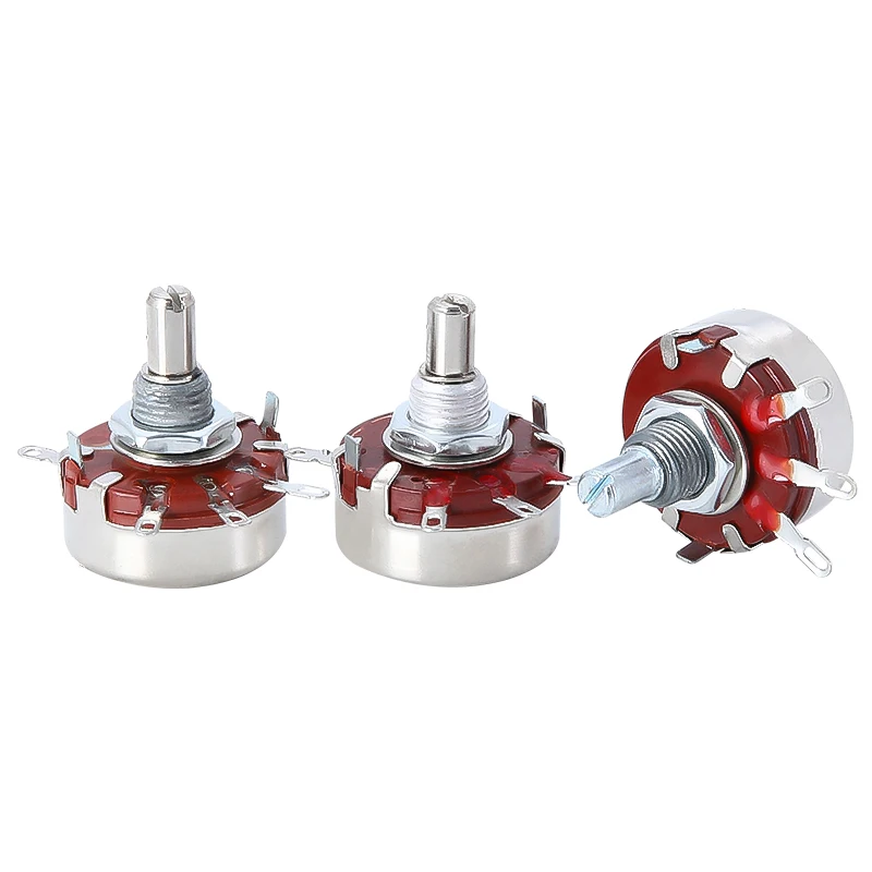 2Pcs WTH118 2W 1A 전위차계 1K 2.2K 4.7K 10K 22K 47K 100K 470K 1M 새로운 정통 가변 저항 VR 저항 100K Ohm