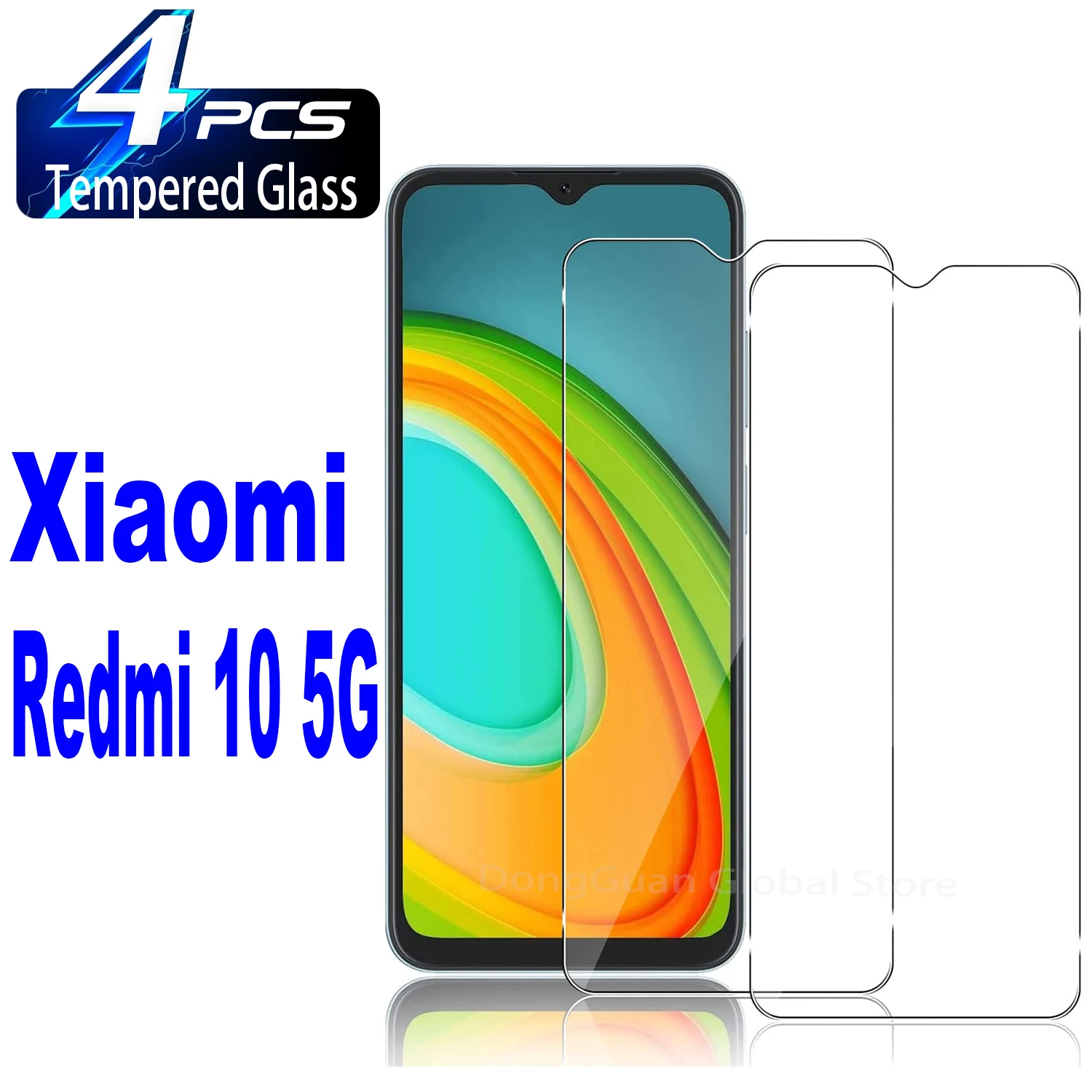 

2/4Pcs Tempered Glass For Xiaomi Redmi 10 5G Screen Protector Glass Film