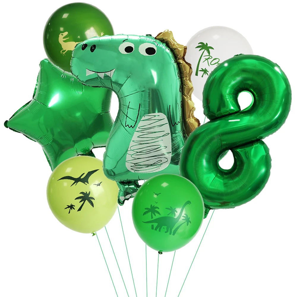 Dinosaurier-Party-Luftballons 1 2 3 Jahre Dinosaurier-Geburtstags-Nummer-Luftballons Junge Wilde Tiere Baby-Shower-Party-Dekorationen – Detail 9