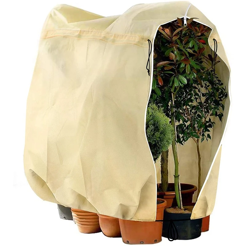

Plant Protective Cover Anti-Freeze Cold-Proof Non-Woven Fabric Fruit Tree Cover Beige