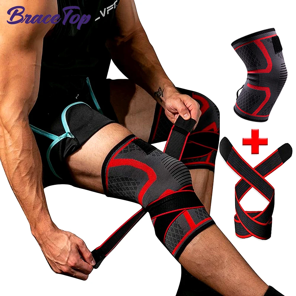 BraceTop 1 Pair Knee Pads Knee Braces for Arthritis Tapes Kinesio