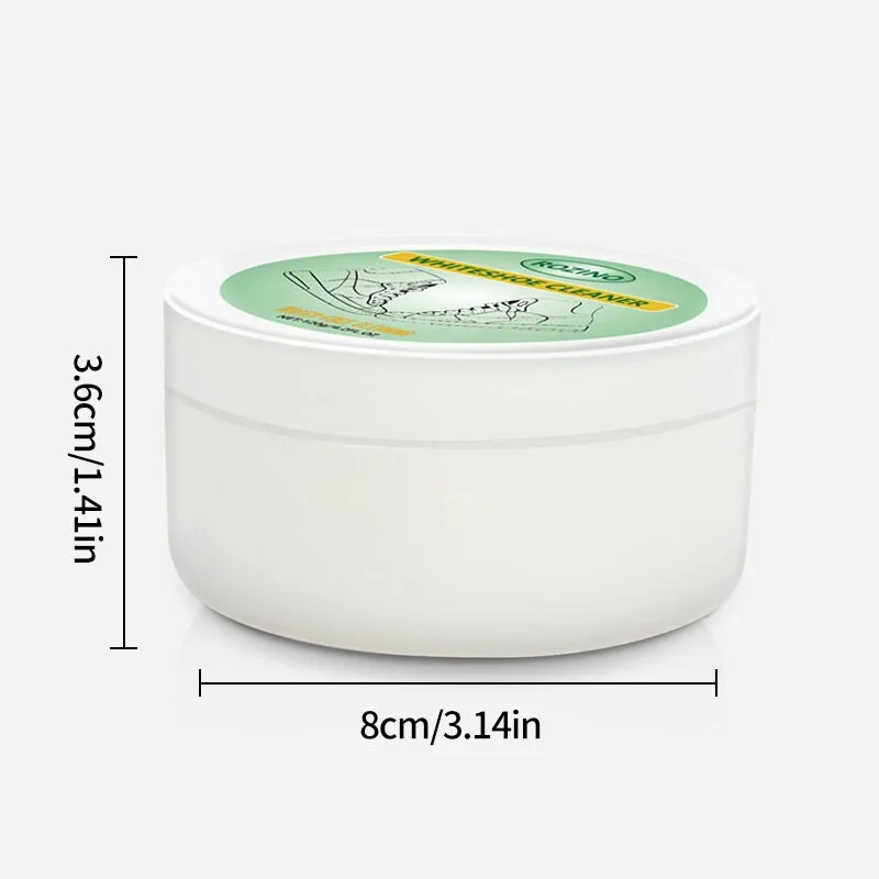 Special cleaning cream for small white shoes with sponge multifunctional decontamination cream Shoe-shining artifact to stain th shoe cleaning balm cleaning cream