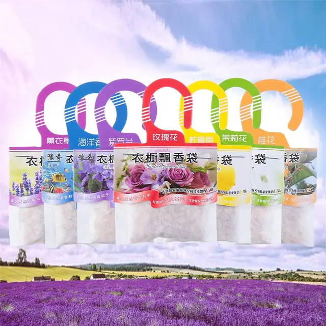 5Pcs Hangable Air Fresheners Natural Wardrobe Sachets Deodorizing Paper Fragrance Spices Bags Aromatherapy Bag Hanging Cabinet