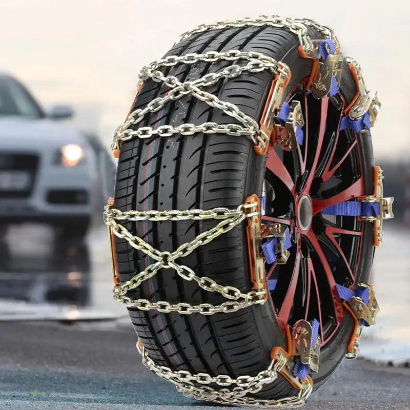 Car Tire Anti-Skid Chains Steel Lawn Mower Tire Chains Automobile Rain Truck Traction Chain For Snow Ice Road
