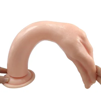 Oversized Simulation Fist Dildo Hand Touch G Point Anal Plug Vaginal Masturbation TPE Sucker Toy Unisex Couple Gay Sex Toys 2