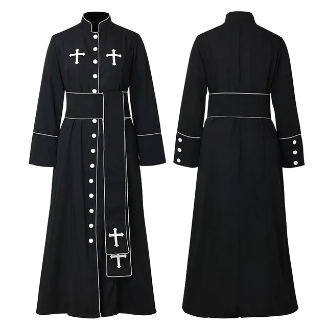 Tunica Abito Da Prete Vestito Prete Carnevale Costume Da Prete