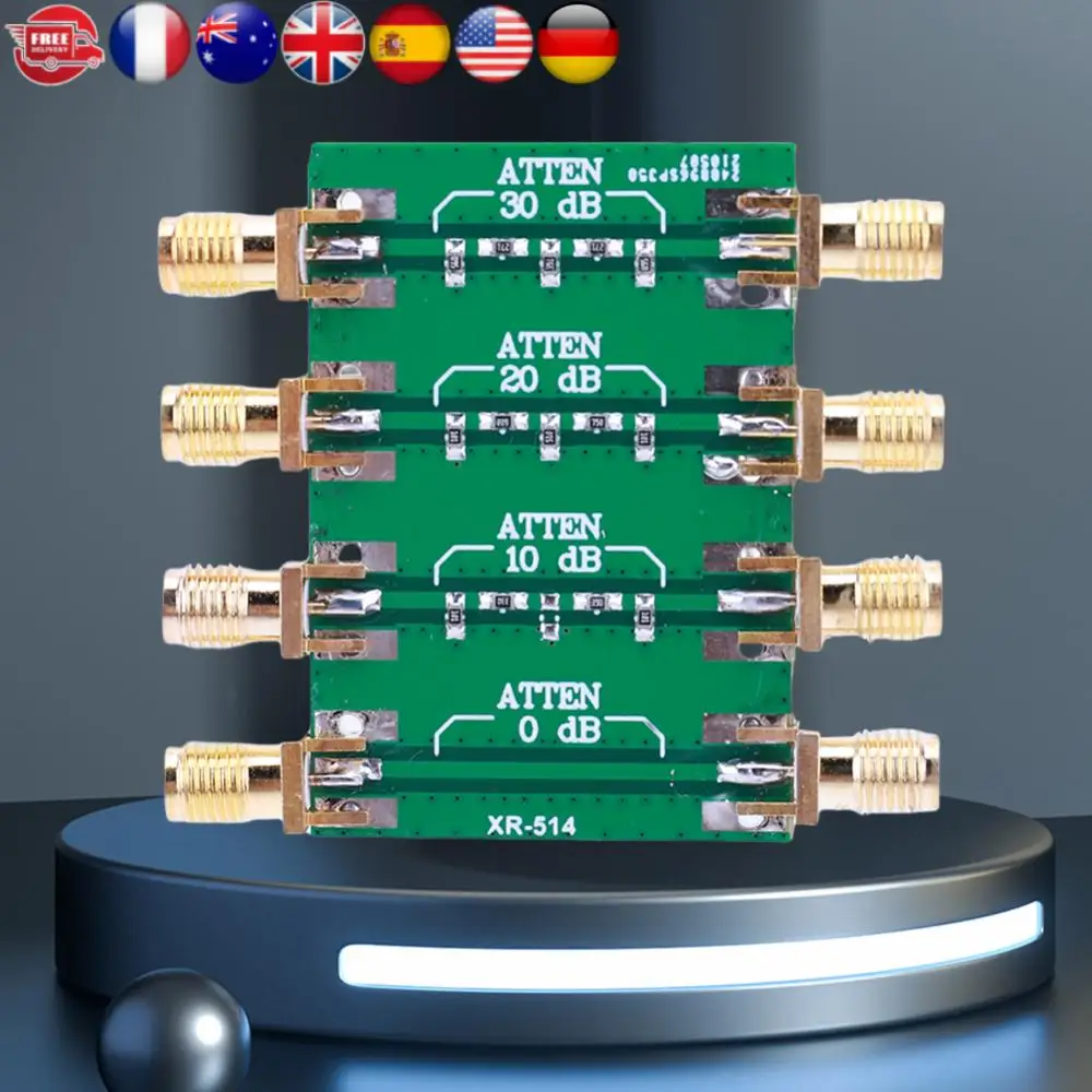 SMA Double Female Head Radio Frequency Fixed Attenuator Module Board DC-4.0GHz SMA Attenuator Set 200mW 0dB 10dB 20dB 30dB
