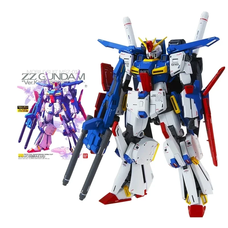 Bandai Original Mg 1/100 Zz Gundam Ver.Ka Con Tuta Mobile Premium Gundam Zz Model Kit Gundam Model Assembly/Assembly Ornaments