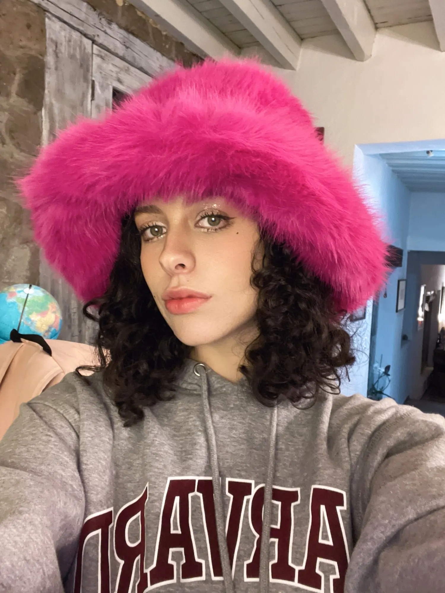 Faux Fur Bucket Hat for Women Luxury Plush Fisherman's Hat Warm Winter Fisherman Colorful and Gorgeous Fisherman hat bucket hats