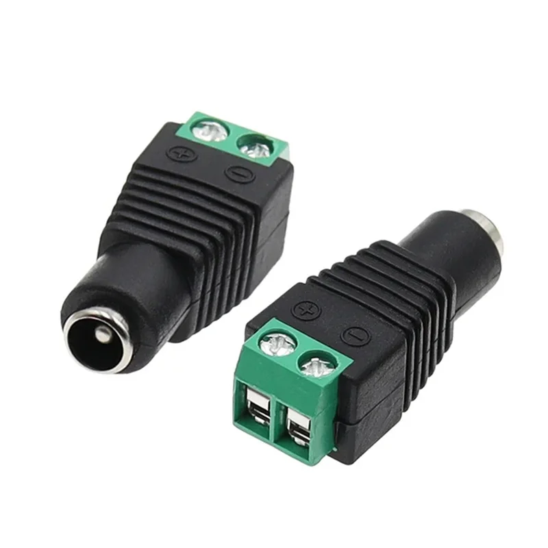 DC Power Male and Female Plug Jack Adapter Connector Plug Welding Free Monitoring Camera Power Plug 12v Male and Female Terminal