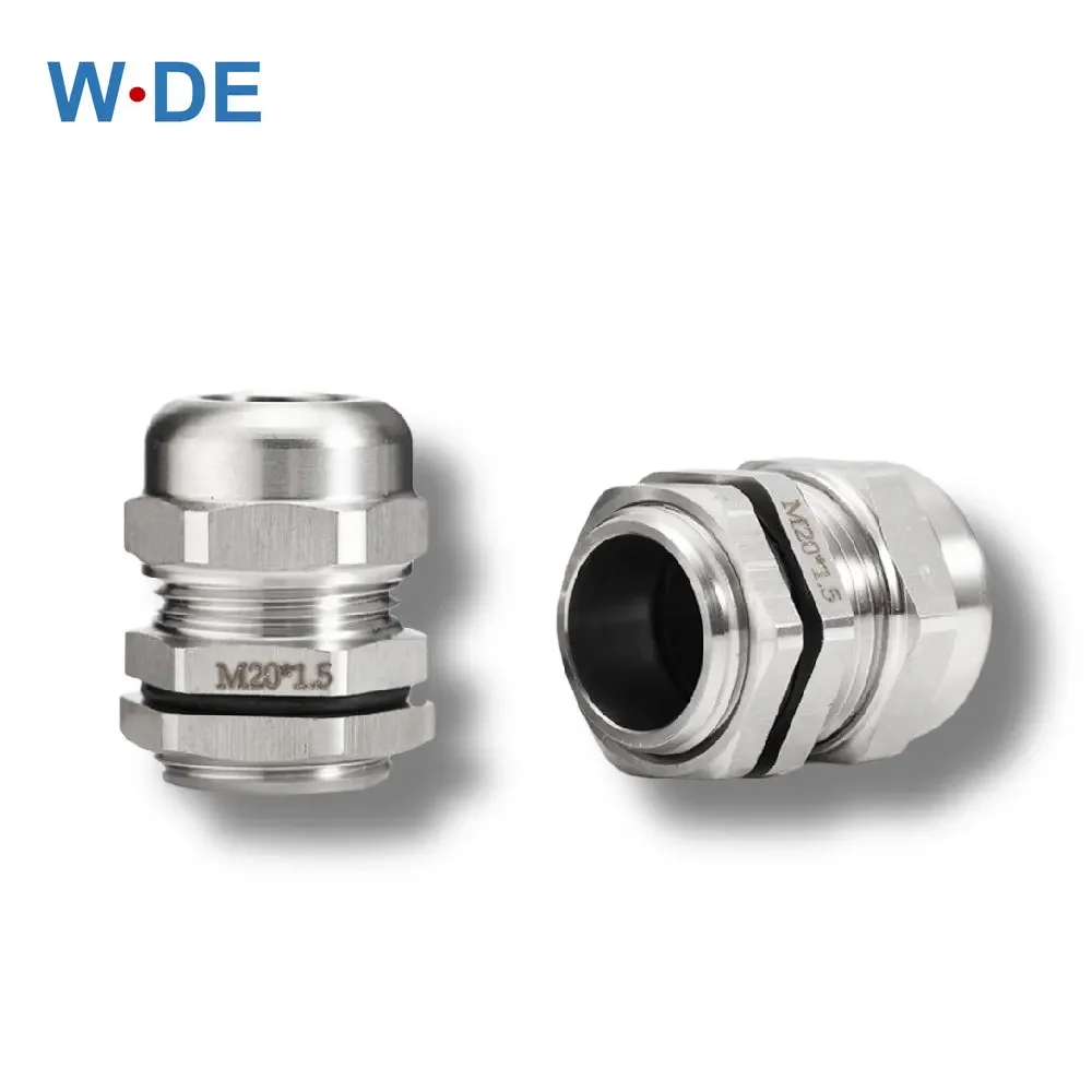 Waterproof Cable Gland Connector IP68 304 Stainless Steel Inox Metric Cable M6 M8 M10 M12 M14 M16 M18 For 3-6.5mm 4-8mm cable gland