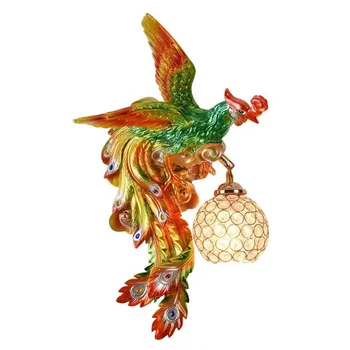 Devil Dragon Phoenix Resin Wall Lamp 1