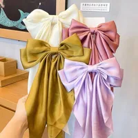 Pince à cheveux en ruban avec nœud papillon pour femmes, barrettes Bowvétérans t pour filles, pince à queue de cheval de printemps, bande de sauna, accessoires pour cheveux, tenue de sauna, cadeau 3