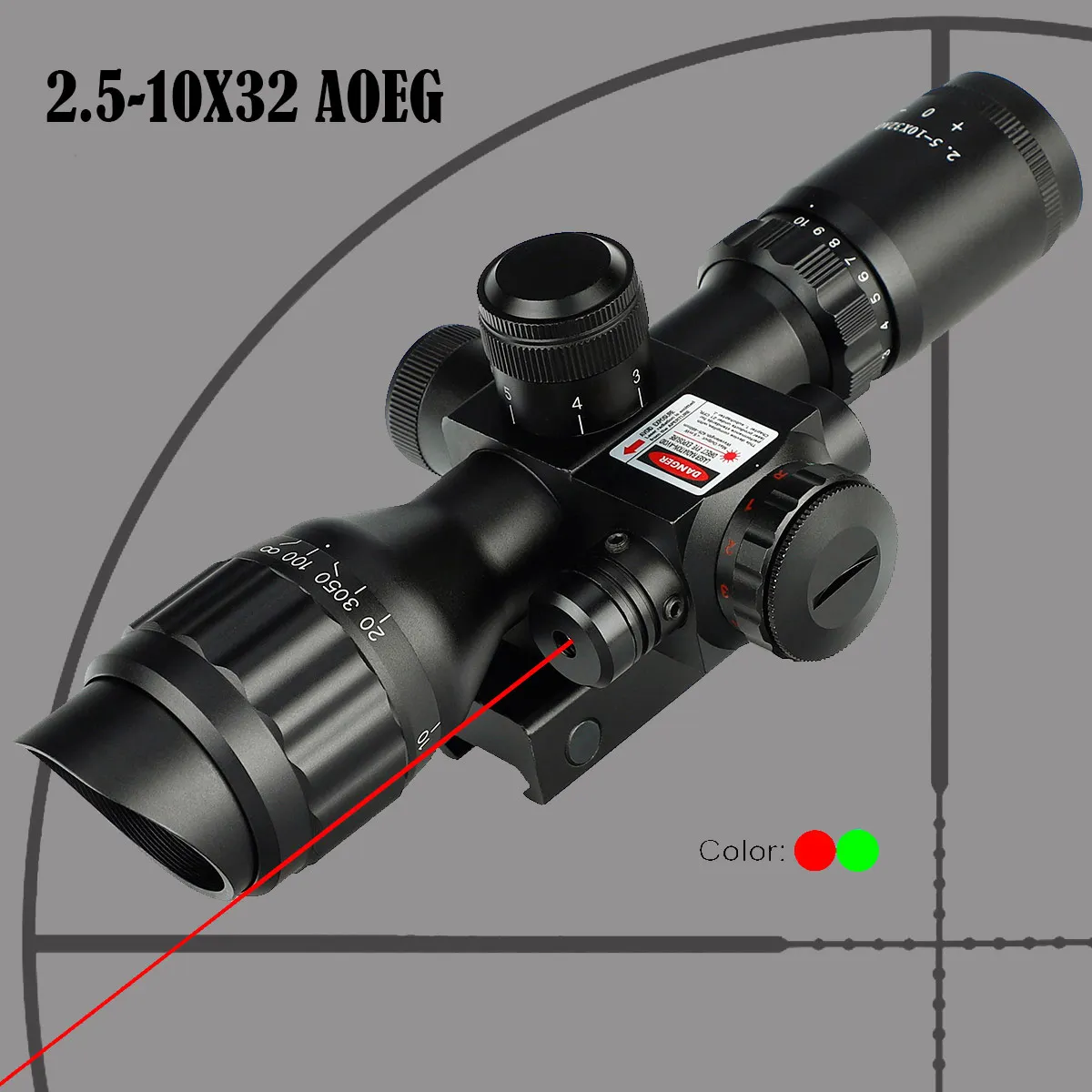 

OEM ODM Optical Scope 2.5-10X32AOEG Scope Game Scope