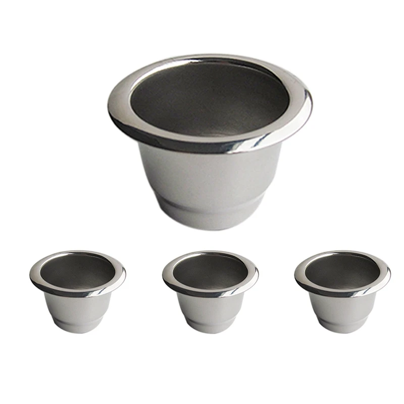 

8Pcs For Nespresso Stainless Steel Refillable Coffee Capsule Coffee Filter Reusable Coffee Pod Reusable Cafe Machine DIY