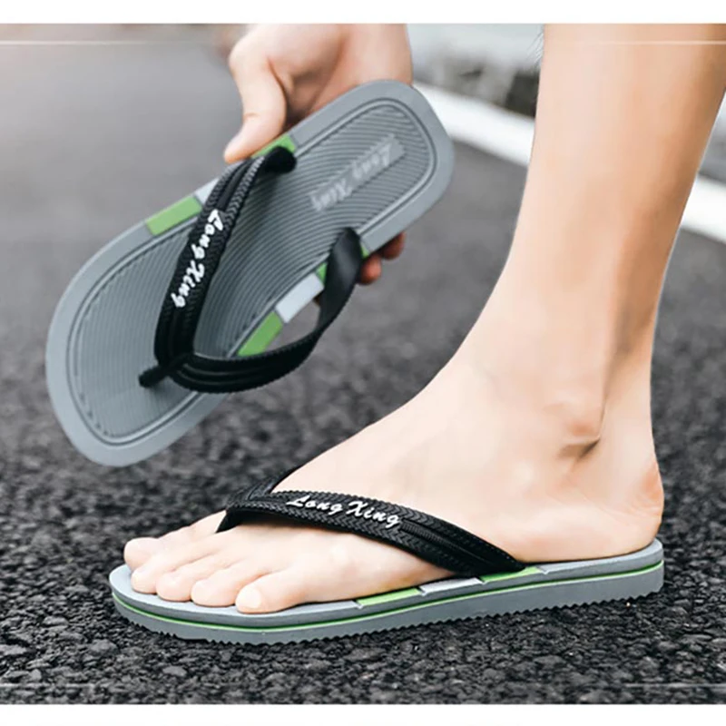 

Summer Fashion Men Flip Flop Outdoor Male Sandals Shoes High Quality Flat Anti-skidding Slide Casual Slippers Wholesale Dropship