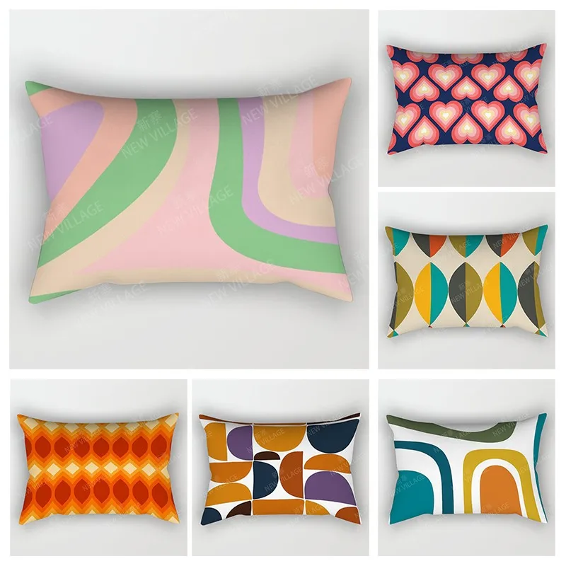 북유럽 가을 홈 장식 30*50 던져 베개 케이스 소파 현대 boho 거실 쿠션 커버, 40*60 30x50cm 40x60cm 심플 추상