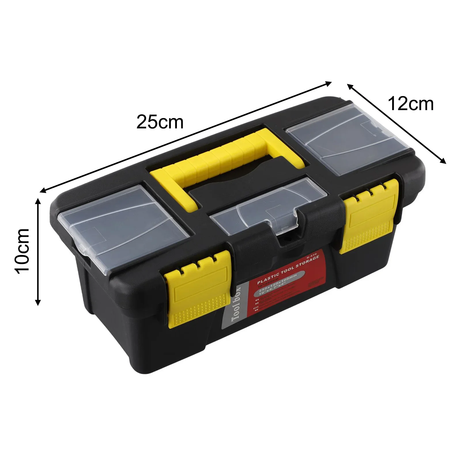 10-Inch Two-Layer Plastic Toolbox Mini Multi-Functional Accessories Box Black Tools Packaging Case tool storage box,parts storage box,plastic tool box,storage organizer box