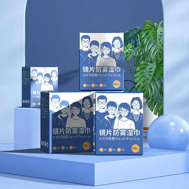 Tisztító Törlőkendők Szemüvegek Tisztább Nedves Törlés Eldobható Ködgátló Porlást Eltávolító Lencse Törlőkendő Napszemüveg Telefon Képernyő - Image 6