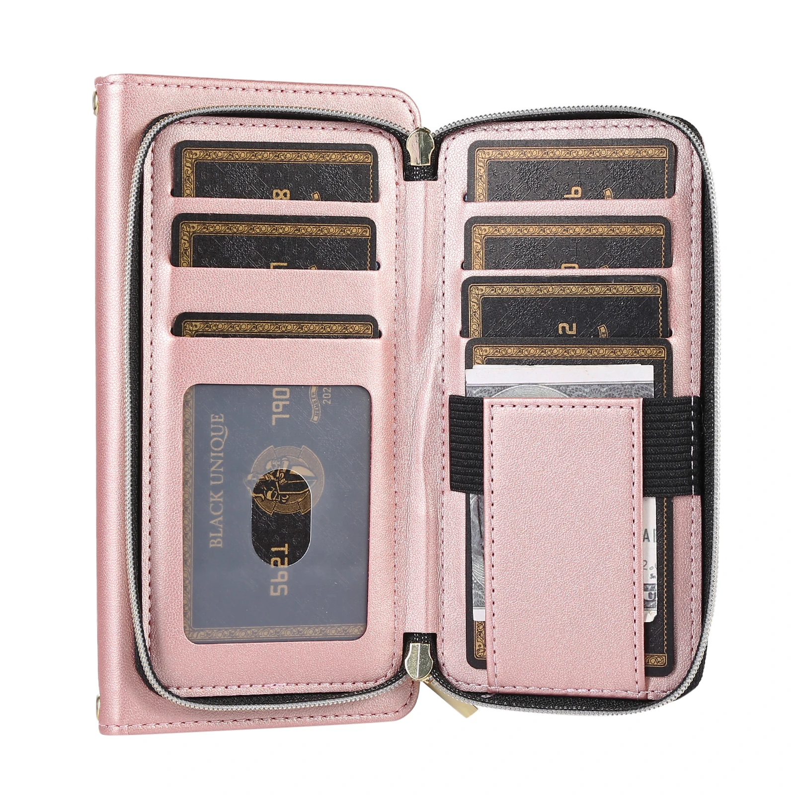 Custodia a portafoglio in pelle per iPhone 15 14 13 12 11 Pro